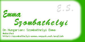 emma szombathelyi business card